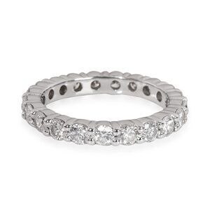 Round Cut Diamond Eternity Band in 14K White Gold 1.70 CTW